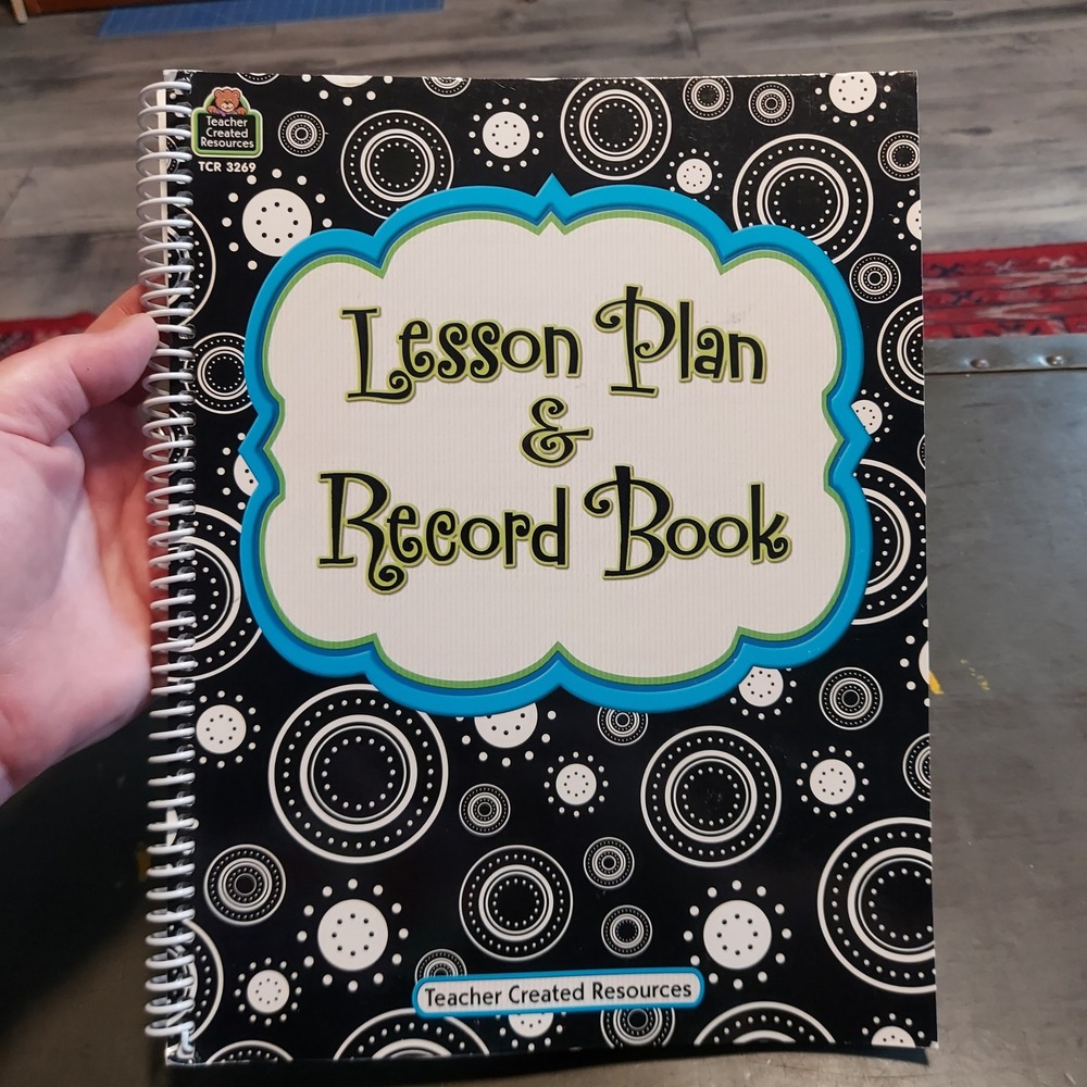Teacher Created Resources Lesson Plan and Record Book TCR3269 Black White Circle